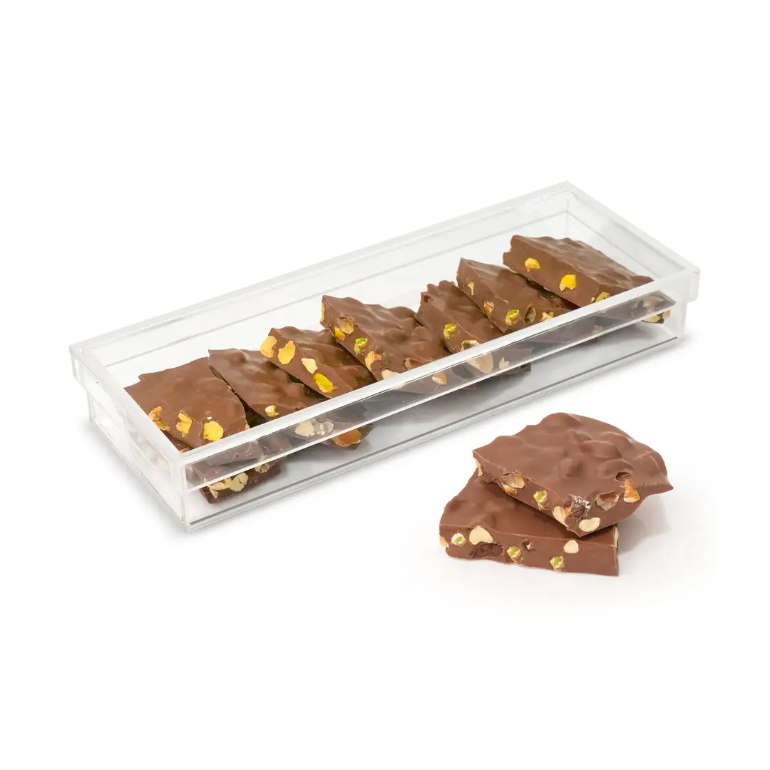 Chocolate bites box with pistachio