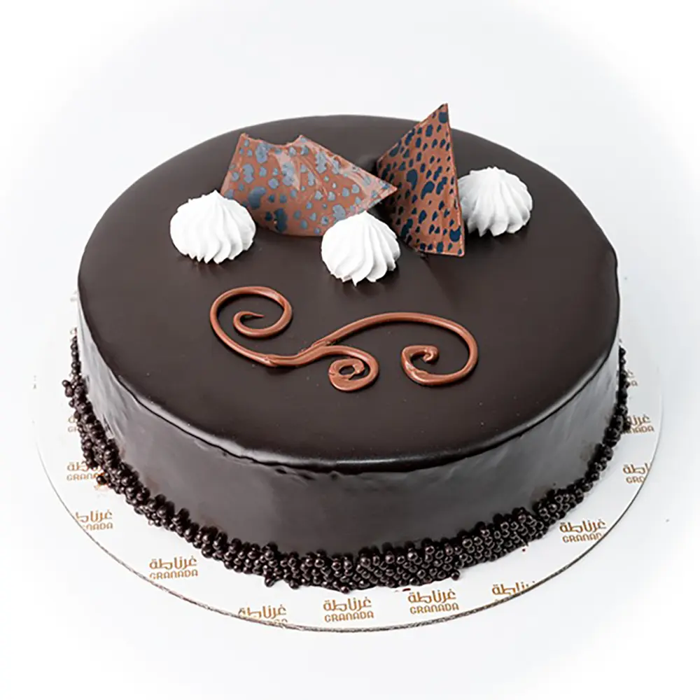 Large dark chocolate cake mold