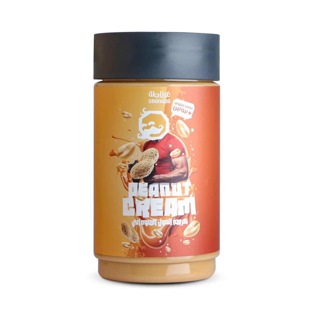 Peanut cream with natural sweetener and protein