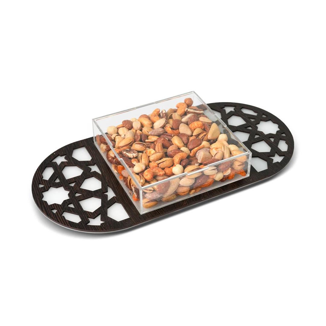 [1317] Acrylic oval nuts box