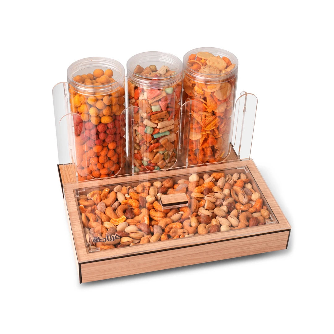 [1322] Acrylic box for crackers and nuts - triple