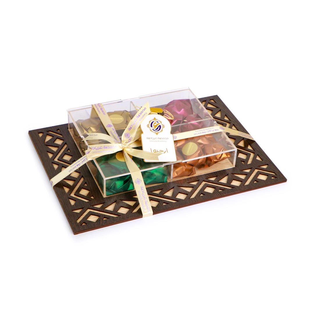 Roche chocolate box, colored acrylic