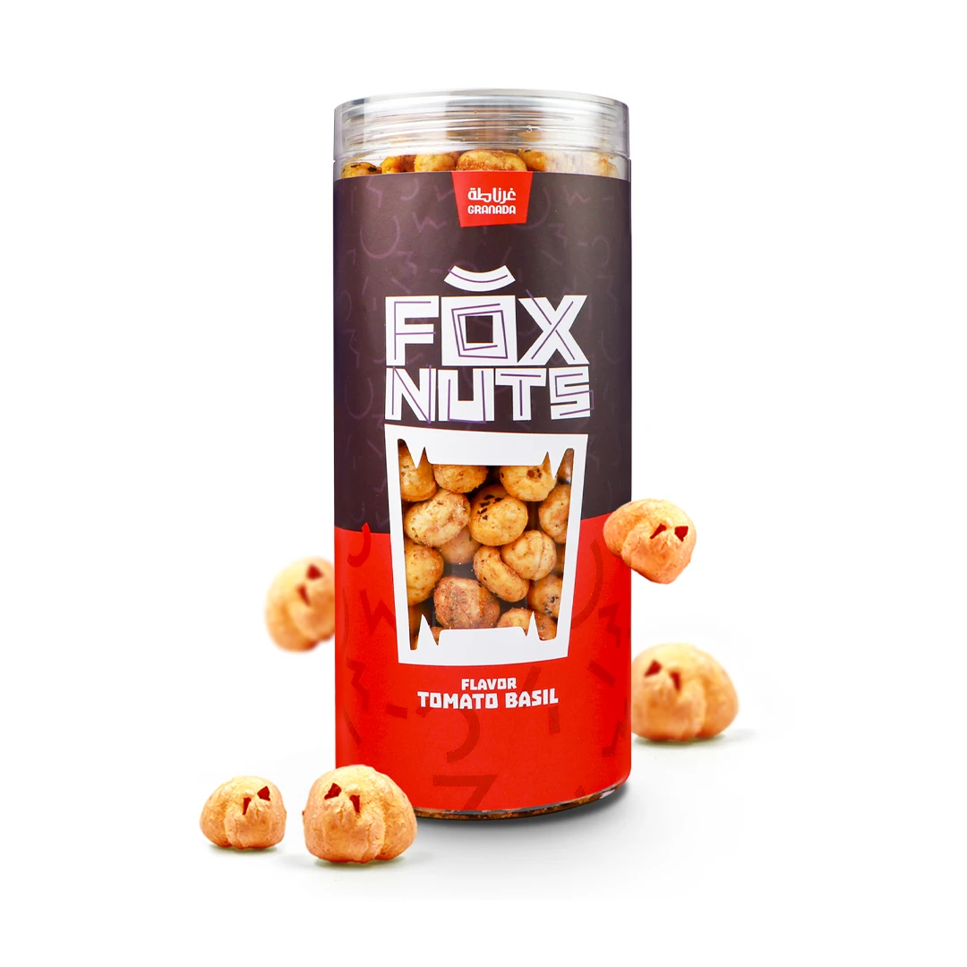Lotus flower nuts flavored with tomato and basil