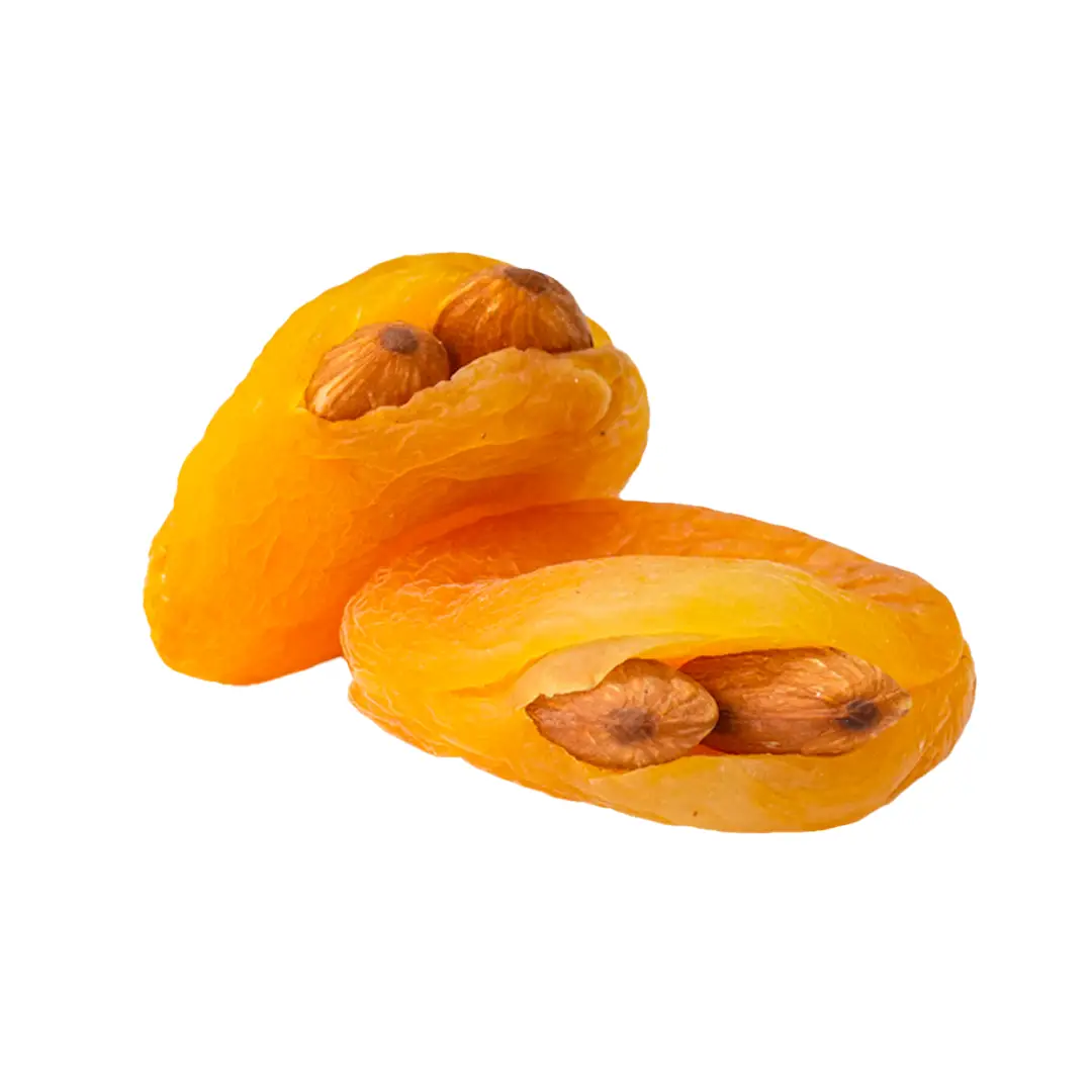Dried apricots stuffed with almonds