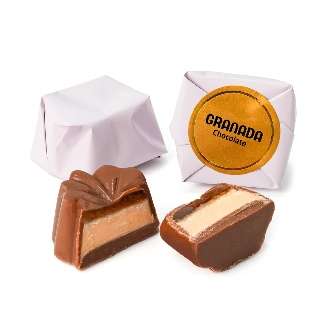 Chocolate stuffed with orange cream