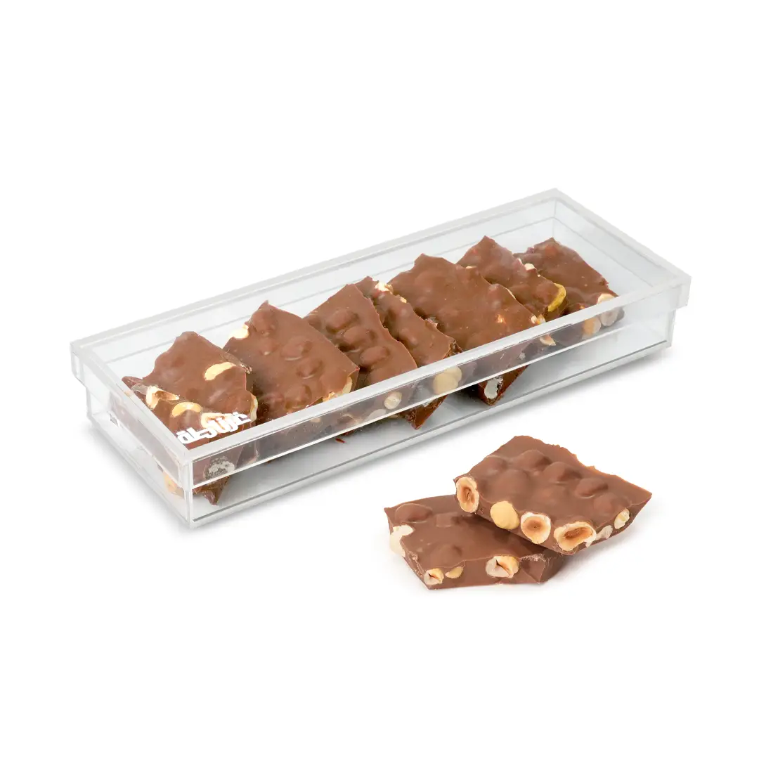 Chocolate bites box with hazelnut