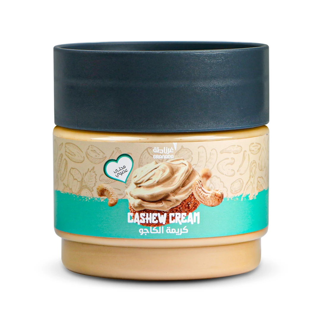 Cashew cream with natural sweetener