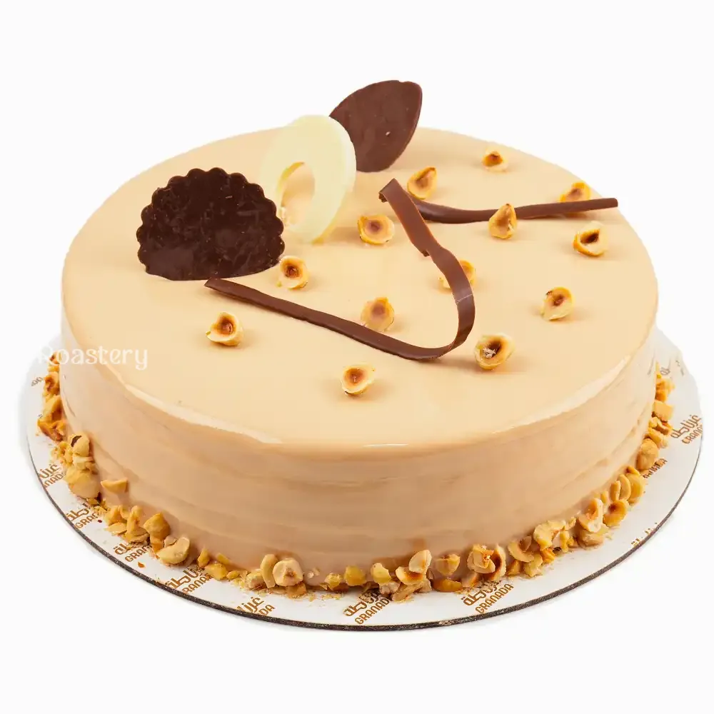 Large hazelnut cream cake